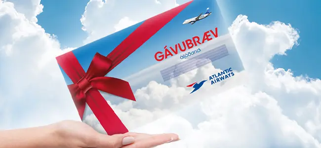 Keyp ferðaseðil við gávubrævi